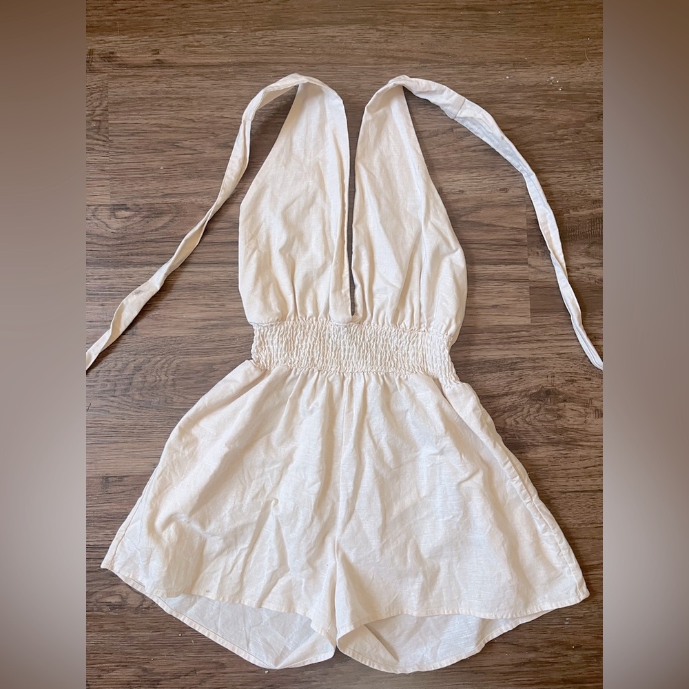 Beachy Pink Lily Jumpsuit – Size Medium - Costal Vacation Perfect